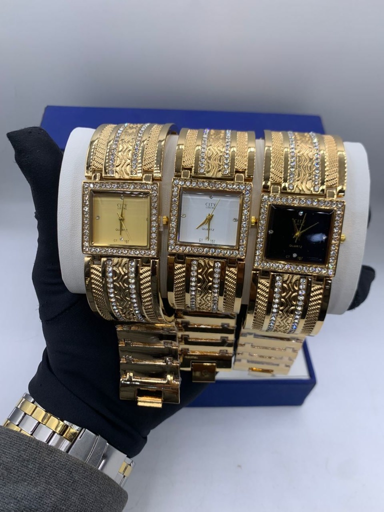 [WATCHES-0246] Square Face Gold Watch