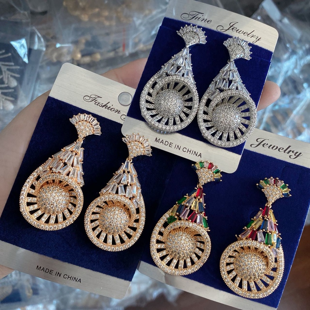 [ZIRCONIA-0018] Zirconia Chandelier Drop Earrings