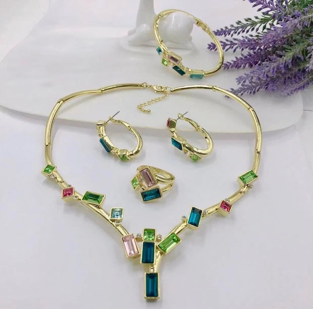 [MIMMS-20260814-0037] Gold Necklace & Earrings Set 02