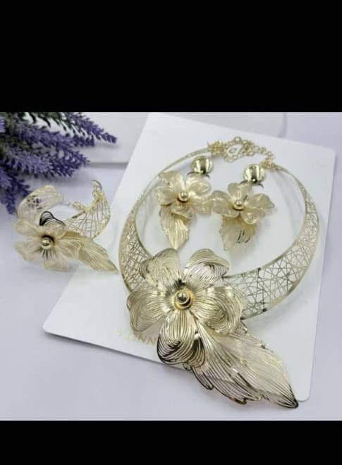 [MIMMS-20260814-0039] Gold Necklace & Earrings Set 04