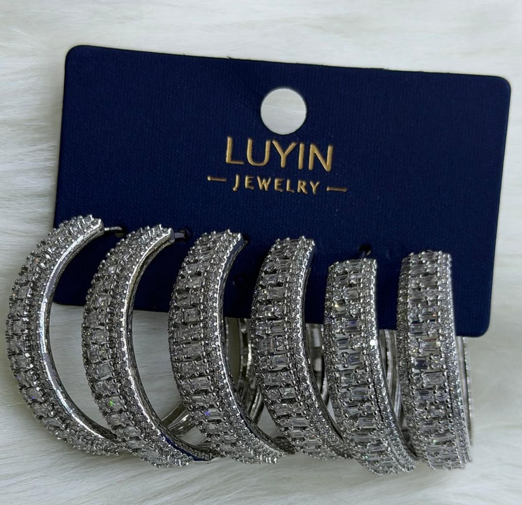 [MIMMS-20260814-0109] Zirconia Hoop Earrings 09