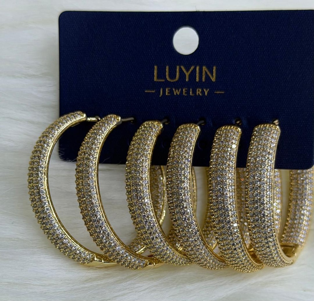 [MIMMS-20260814-0110] Zirconia Hoop Earrings 10