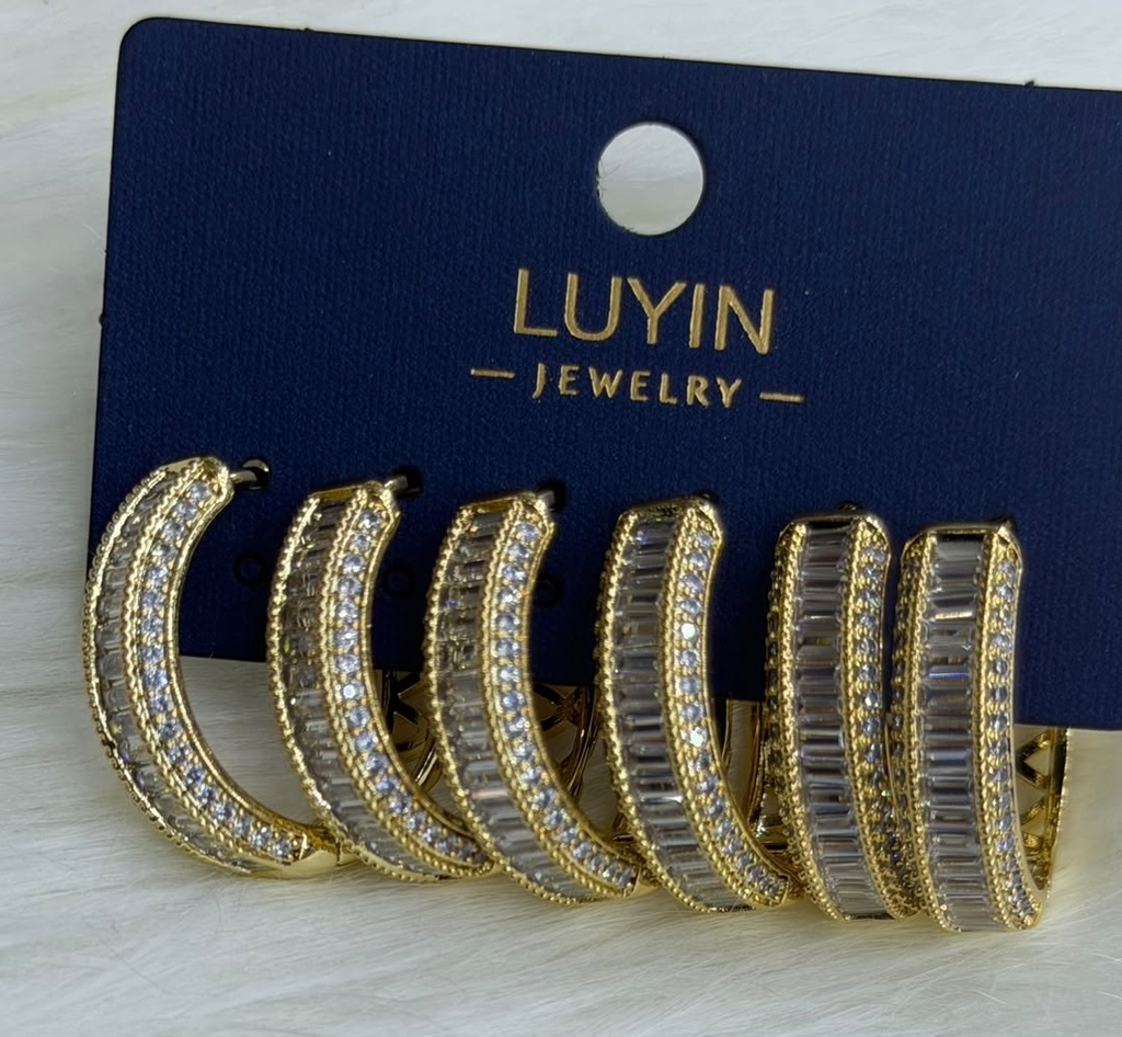[MIMMS-20260814-0113] Zirconia Hoop Earrings 13