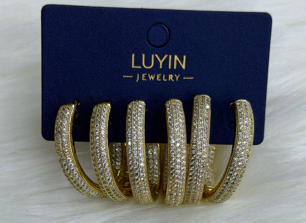 [MIMMS-20260814-0118] Zirconia Hoop Earrings 18