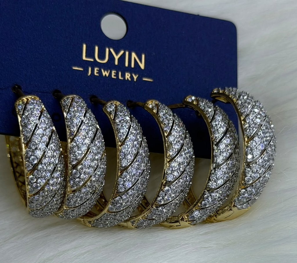 [MIMMS-20260814-0124] Zirconia Hoop Earrings 24